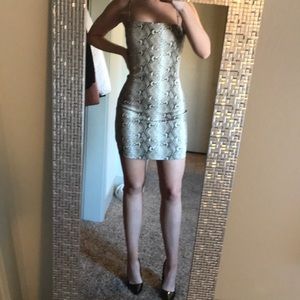 snakeskin dress
